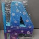 Snowflake Birthday Decorations, Winter Ice Snowflake Number 3 Pinata with Stick Blindfold and Confetti Snowflake Piata 3rd Birthday Party Decoration & Supplies (Snowflake 4)