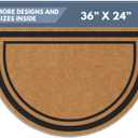 Barnyard Designs Natural Coco Coir Doormat Welcome Mat for Front Door & Outdoor Entrance, Large Door Mat for Indoor Entrance or Porch Entry, Brown (24x36, Border)