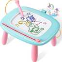 Toddlers Toys Ages 1-3, Magnetic Drawing Board, Toddler Boy Toys for 1 2 3 Years Old, Doodle Board Pad Learning and Educational Toys for 18 Months Baby 1-3 Yr Kids Birthday Gifts - Blue