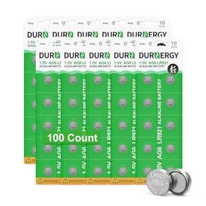 DURNERGY SR920SW Watch Battery 90 Pack, LR920 LR921 370/371 Watch Battery, Pilas AG6 Coin Batteries 371, Alkaline Button Cell Batteries