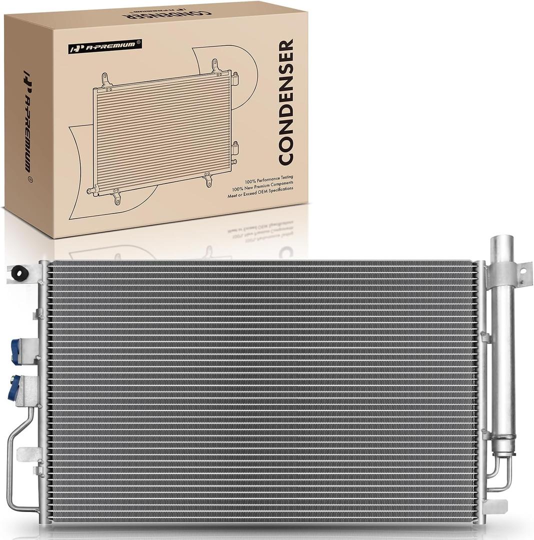 A-Premium Air Conditioning A/C Condenser Compatible with 2010-2015 Chevrolet Equinox & 2010-2015 GMC Terrain, Replace# 20839794