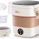 16L Portable Washing Machine with 30 Laundry Tablets, Mini Foldable Washer for Underwear Baby Clothes Socks, 3 Washing Modes, Portable Washer Ideal for Dorms, Apartments, RVs & Camping