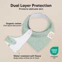 KeaBabies 8-Pack Organic Baby Bandana Bibs for Boys, Girls - Super Absorbent Triangle Baby Bibs for Drooling and Teething Infant, 100% Cotton Extra Soft for Newborn, Infant 0-36 Months (Nordic)