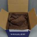 MIULEE 26x26 Inch Decorative Euro Sham Pillow Covers for Couch Bed Set of 2 Textured Boucle Neutral Throw Pillow Covers Dark Brown Accent Solid Vintage Pillowcases Sofa Living Room Home Decor