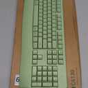 MEETION Wireless Keyboard , Full-Sized Cordless Keyboard with Wrist Rest, 2.4G Wireless, Compatible with PC/Computer/Laptop/Windows/Mac, Green