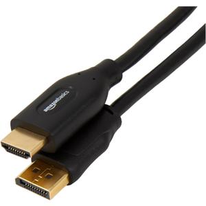 Amazon Basics DisplayPort to HDMI Cable, Uni-Directional, 4K@30Hz, 1920x1200, 1080p, 6 ft, Black Amazon Basics DisplayPort to HDMI Cable, Uni-Directional, 4K@30Hz, 1920x1200, 1080p, 6 ft, Black