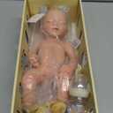 BABESIDE Silicone Baby Doll Lifelike Reborn Baby Dolls - 16 Inch (Weight 4 Lb) Full Platinum Silicone Reborn Baby Doll Slicone Full Body Anatomically Correct Sleeping Baby Girl with Gift Box (White)