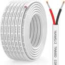 CONEPY 16 Gauge Marine Wire, 16/2 Duplex Marine Grade Cable, IP68 Waterproof/Oxygen-Free Tinned Copper Stranded PVC 16 AWG Wire for Boat, Automotive, RV, Solar, LED Strips (30FT)