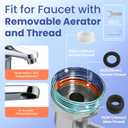 Faucet Extender, 1080 Swivel Faucet Extender with 2 Spray Modes Sink Faucet Aerator with 3 Adapters (M22/M20/M24) Rotating Faucet Attachment for Bathroom & Kitchen Splash-Free Easy Install