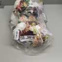 Ling's moment Artificial Bridesmaid Bouquets Set of 4,Marsala Wedding Flower Bouquets White Floral Bouquet Blush Bridal Bouquets with Ribbon,Ceremony,Anniversary,7-inch Diameter (Red-marsala & Cream)