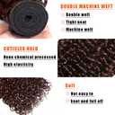 Curly Wave Human Hair Bundles 18 20 22 Inch #4 Chocolate Brown Bundles Human Hair 12A Unprocessed Native Virgin Hair 100/PC 3 Extensions Wet and Wavy Weave for Women