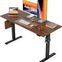 Agilestic Electric Standing Desk, 48 x 24 Inches Height Adjustable Desk, Sit Stand up Desk for Work Office Home, Ergonomic Rising Computer Table with Memory Preset, Dark Walnut