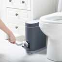 ELPHECO Bathroom Trash Can with Toilet Brush 2.5 Gallon Waterproof Trash Bin Smart Garbage can with lid Motion Sensor Waste Bin Automatic Garbage Bin for Bathroom(Grey)