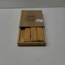 STARVAST Bamboo Shower Stool Small Wood Shower Bench 10 inch Wooden Stool Seat Foot Rest Ideal for for Small Spaces Bathroom Bedside Inside Shower Entryway Shoe Spa Bench