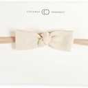 Colored Organics Baby Organic Cotton Dainty Bow Headband - Infant Girls - Natural