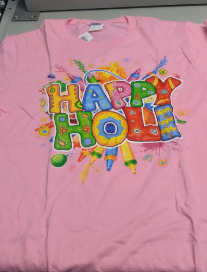 Happy Holi Indian Dancing Spring Holi Festival Of Colors T-Shirt, Pink, Small