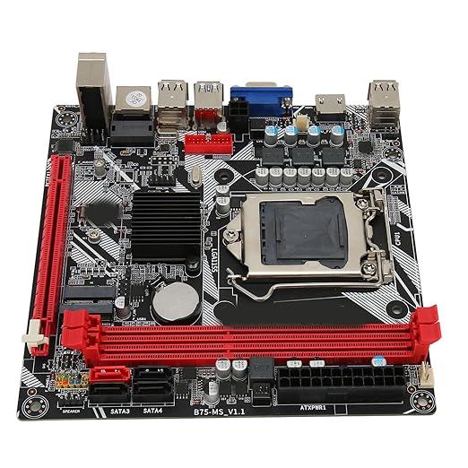 LGA 1155 Computer Motherboard, M ATX Motherboard for Desktop PC, 100Mbps NIC M.2 USB3.0 SATA3.0