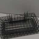ZENFUN 4 Pack Pegboard Baskets, 4 Size Hanging Wall Basket Bin, Metal Wire Shelf Baskets for Organizing Various Tools, Workbench, Accessories, Garage Storage, Wall Mount Organizer, Black