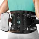 Back Brace for Lower Back Pain Relief for Women Men, Elastic Back Support Belt with 8 Stays for Lifting at Work, Breathable Soft Lumbar Support (Blue, Medium (Waist: 33.5"-39.4"))