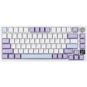 EPOMAKER Ajazz AK820 Pro 75% Wireless Mechanical Keyboard with TFT Smart Display&Knob, Gasket-Mounted Gaming Keyboard, Bluetooth/2.4GHz/USB-C Wired (Purple, Gift Switch)
