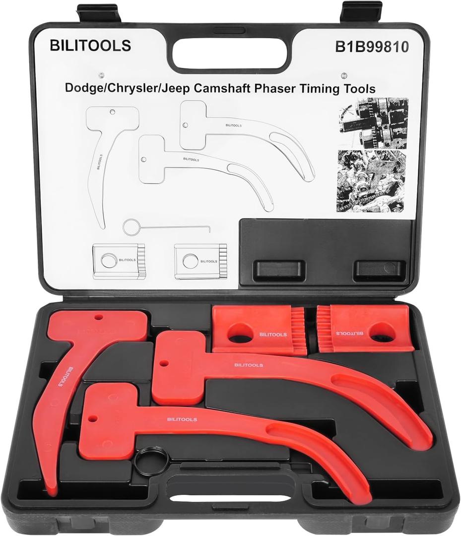 BILITOOLS 3.6 Pentastar Timing Tool Kit-Cam Phaser Locking Tool Kit for 3.6L VVT Engine Compatible with Chrysler Dodge Ram Jeep Grand Cherokee Wrangler, Replaces 10200A 10202A 10369A