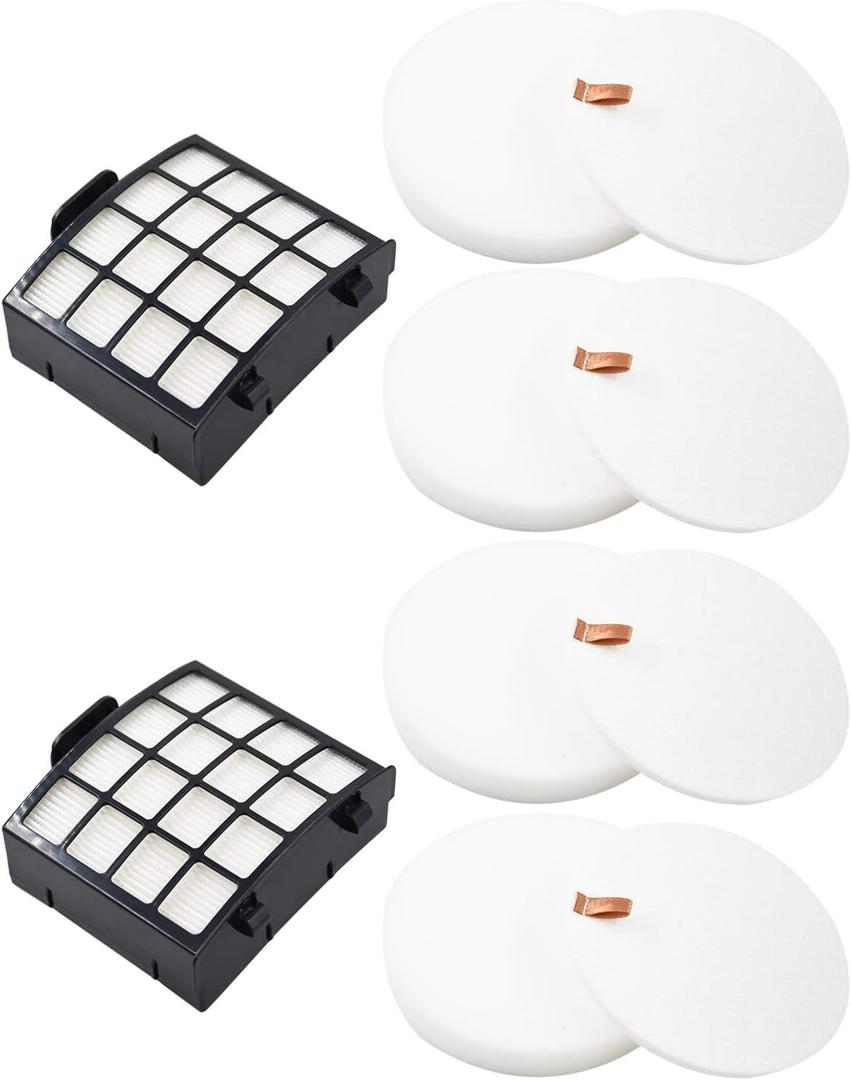 Dttery Filter Replacement for Shark Vertex DuoClean PowerFin Upright Vacuum AZ2000, AZ2000W, AZ2002 Part XFFKAZ2000, XHFAZ2000, 4 Foam, 4 Felt, 2 HEPA Filters