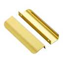 Ravinte 10 Pack Finger Pulls for Cabinets 128mm/5 Hole Center Tab Cabinet Handle Gold Finger Edge Pulls Concealed Handles for Kitchen Drawer Finger Cabinet Pulls 150mm/5.91" Length