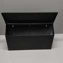 Architectural Mailboxes Harmonist Wall-Mounted Mailbox for Outside, Rust-Resistant Galvanized Steel Metal Medium Mail Box, Textured Black Modern Wall Mailbox