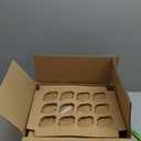 qiqee Auto-pop Up Cupcake Boxes with Window Brown 40PCS 12 Count Cupcake Box 13"x10"x3.5" Cupcakes Carrier, 12 Cupcake Containers with 2 rolls of pink ribbons