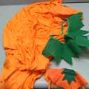 3PCS Halloween Pumpkin Costume for Women,Pumpkin Poncho for Adults with Headband & Bag,Halloween Costume for Women