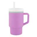 Infantino My 1st Tumbler, Silicone Sippy Cup with Straw & Handle, Spill-Resistant Baby Cup for On-the-Go, BPA-Free Transition Bottle, Lilac (9 Ounces)