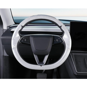 Steering Wheel Cover for Tesla Model 3 Highland(2024-Present)/ Model Y Juniper(2025-Present),Anti-Slip,Comfortable Grip,Breathable,Customized for Tesla Model 3/Y Accessories,Bright White