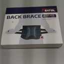 FEATOL Lower Back Brace with 5 Reinforced Stays for Women and Men, Adjustable Snug-Fit Lumbar Support Belt for Work, Size L, Waist 34.3-38inches