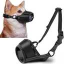 Dog Muzzle, Soft No Barking Adjustable Mesh Muzzles for Medium Sized Dogs Anti Chewing, Breathable No Bite Muzzle for Beagle Corgi, etc, Suit for Grooming Vet Visits Allows Panting Drinking L