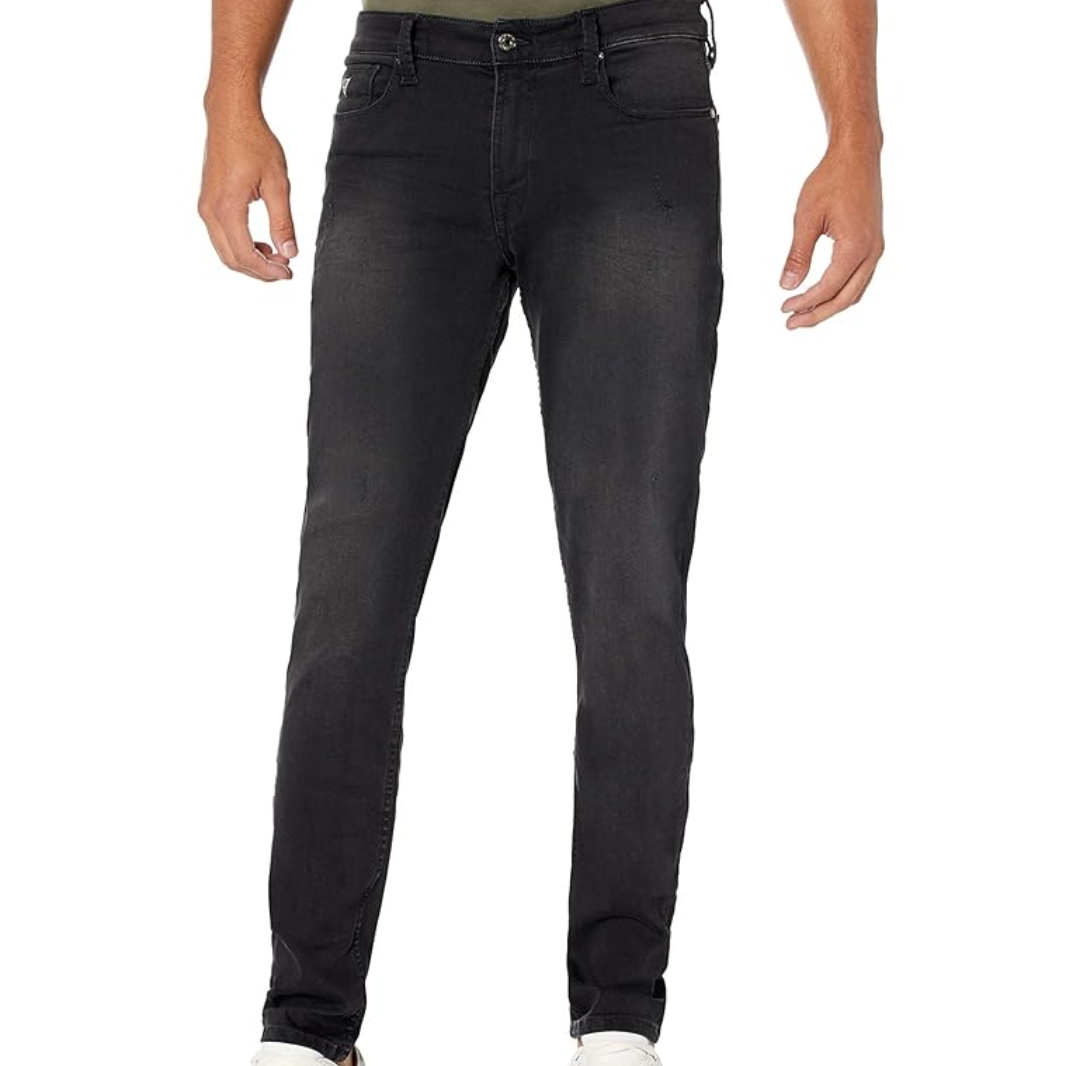 GUESS Men's Mid Rise Slim Fit Tapered Leg Jean 33x30