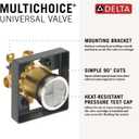 Delta Faucet R10000-UNWSHF MultiChoice Universal Shower Valve Body for Shower Faucet Trim Kits (with Screwdriver Stops)