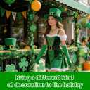 St Patricks Day Gloves, 1 Pair Men's and Women's Long Green Gloves, Breathable Green Gloves Costume for Christmas, Halloween, Saint Patrick's Day Cosplay (Green)