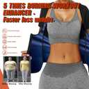 REMEBSWEAT Sauna Suit Shirt For Women Weight Loss Waist Trainer Sweat Vest Workout Fajas, Large