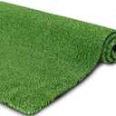 Petgrow Synthetic Artificial Grass Turf for Garden Backyard Patio Balcony,Drainage Holes & Rubber Backing, Indoor Outdoor Faux Grass Astro Rug Carpet,DIY Decorations (9FTX 7FT, 0.4" Pile Height)