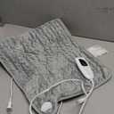 Deepsoon Heating Pad,Electric Heating Pads for Back,Neck,Abdomen,Moist Heating Pad for Shoulder,Knee,Arms,Legs,Dry/Moist Heat & Auto Shut Off,Christmas Gifts for Men and Women,Light Gray,33x17 Inch