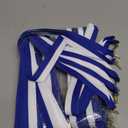 PATIKIL Award Neck Ribbons, 50 Pack Polyester Medal Lanyards with Snap Clip Blank Award Ribbon for Competitions Achievement Sports Party, Blue/White