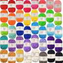 40 Assorted Colors Acrylic Yarn Skeins with 7 E-Books - 875 Yards of Perfect Yarn for Crocheting and Knitting Mini Project - by Mira HandCrafts