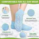CaiDieNu Non Slip Socks for Women: Non Skid Hospital Diabetic Socks with Grip for Elderly Pregnant Grippy Low Cut 6 Pairs, S