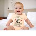 BesserBay 1st Mommys Day Baby Girls Boys I Love You One Piece Cotton Short Sleeves Clothes Infant Newborn Outfit Beige My Best Friends 6-9 Months