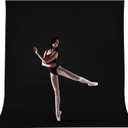 10x12ft Black Backdrop for Photography, Large Seamless Polyester Fabric Pure Black Photo Backdrop Curtain for Portrait Photoshoot Party Video