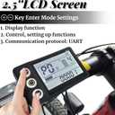 Electric LCD Display Meter, S866 LCD Display Meter, Speedometer Odometer, 24V 36V 48V Electric Scooter Control Panel with Plug for 22.2mm/0.9in Handlebars