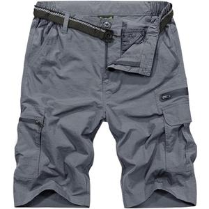 Jessie Kidden Mens Outdoor Casual Expandable Waist Lightweight Water Resistant Quick Dry Fishing Hiking Shorts (Gray, XL)