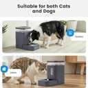Gardner Pet 1.7 Gallon Automatic Dog Water Bowl Dispenser 6.5L Gravity Water Feeder with Stainless Steel Bowl & Maifan Stone Filter, BPA-Free for for Cats and Dogs (Grey, 1.7 Gallon)