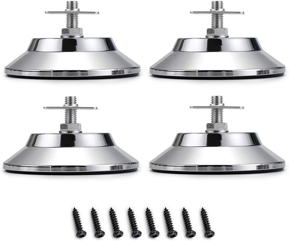 OwnMy 4 PCS Billiard/Pool Table Leg Levelers, Leveling Risers for Football/Soccer Table, Ping Pong Table, Air Hockey Table, 5 Inch Metal Game Table Leg Levelers Heavy Duty Leveling Feet