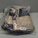 Washable Striped Easy Jute Rug, 5x7 Black Outdoor Indoor Patio Farmhouse Geometric Large Area Rugs, Low Pile Lightweight Non Slip Carpet Mat for Living Dining Room Bedroom Classroom Backyard Kitchen